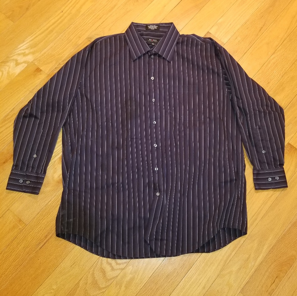 Axcess Men's Striped Dress Shirt 17 1/2 32-33"